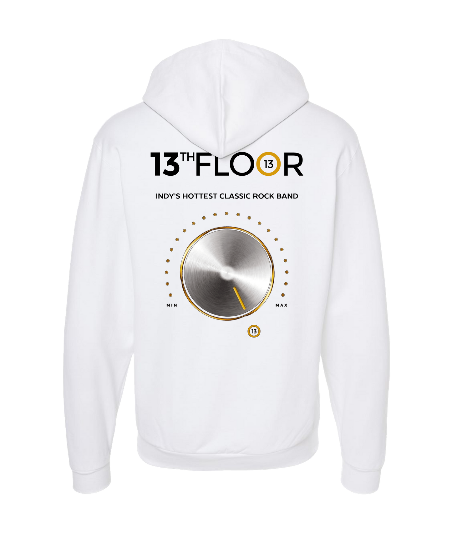 V-13 - DESIGN 2 - White Zip Up Hoodie