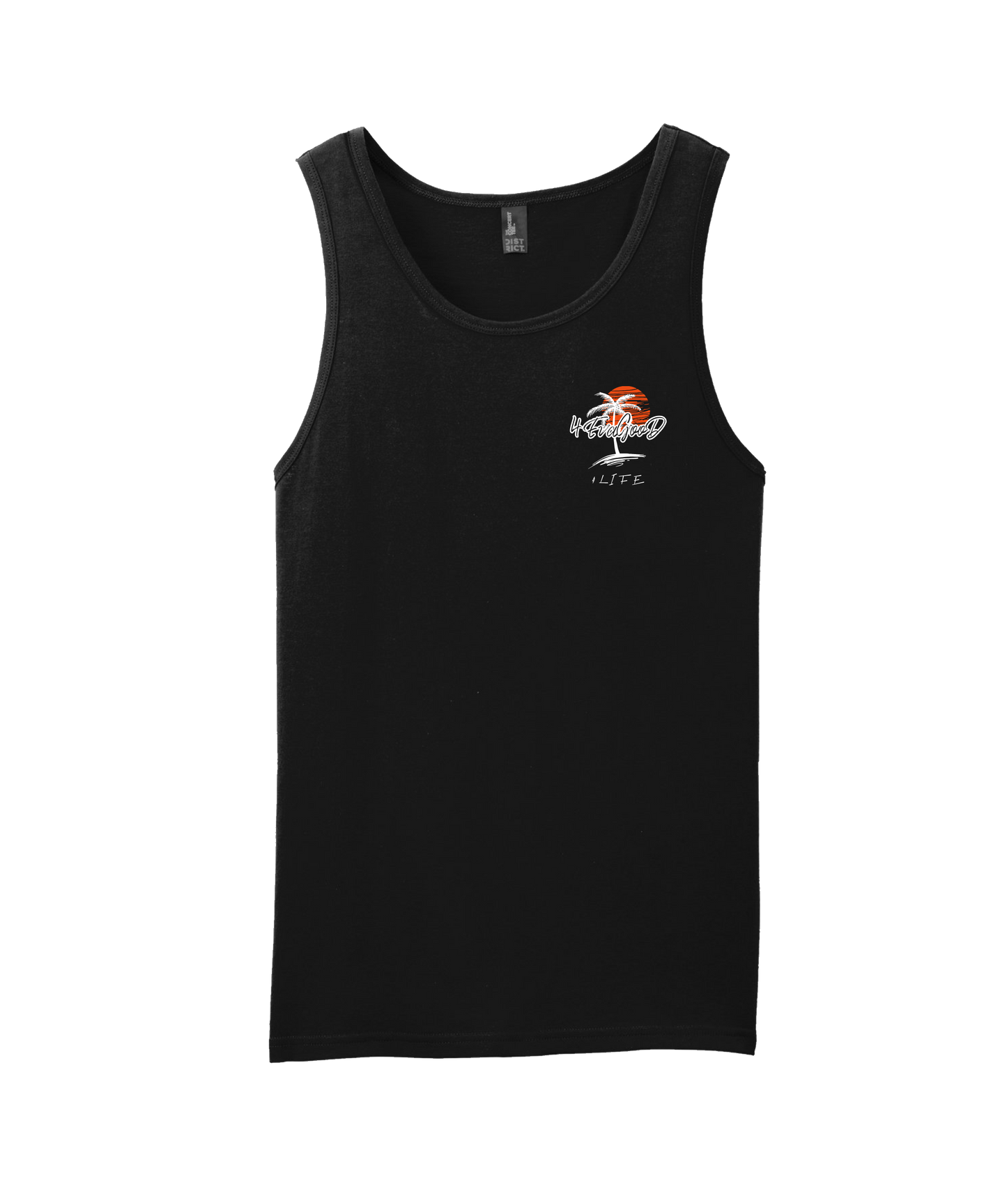 4evaGood - Palm Tree - Black Tank Top