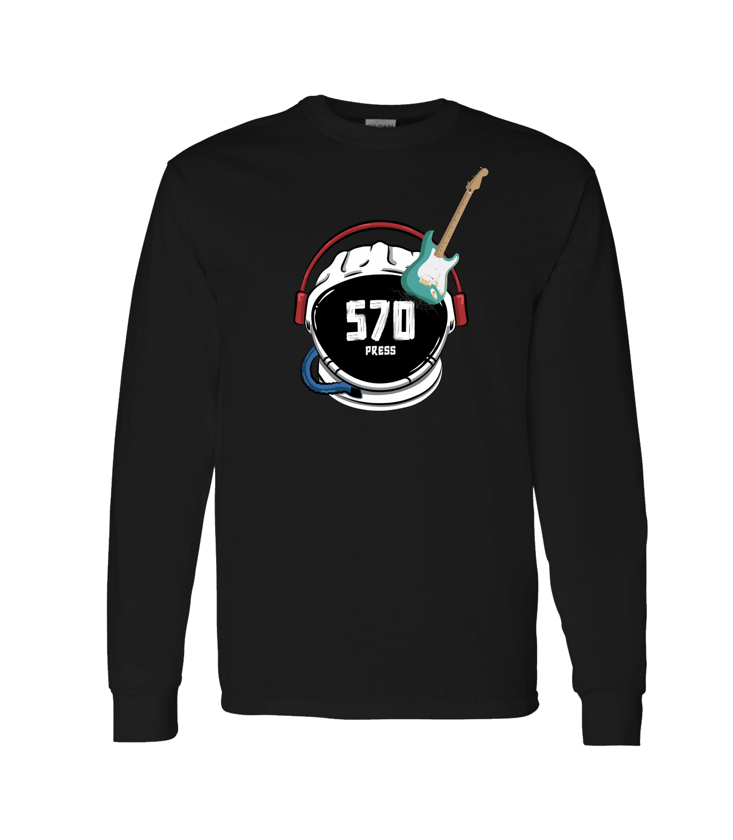 570-Press - Logo - Black T Shirt
