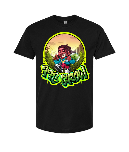 V-773GSTOP - GROW - Black T-Shirt