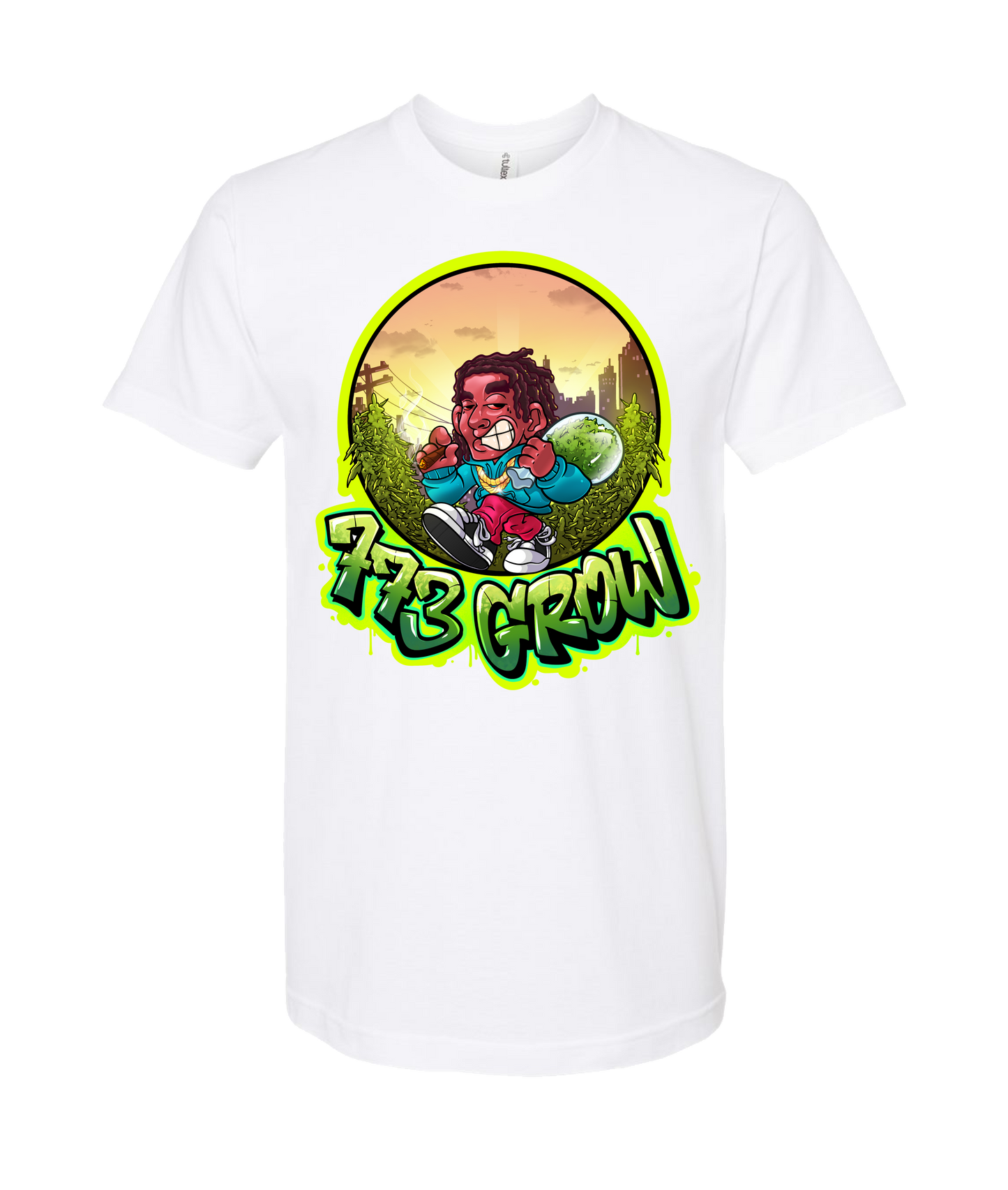 V-773GSTOP - GROW - White T Shirt