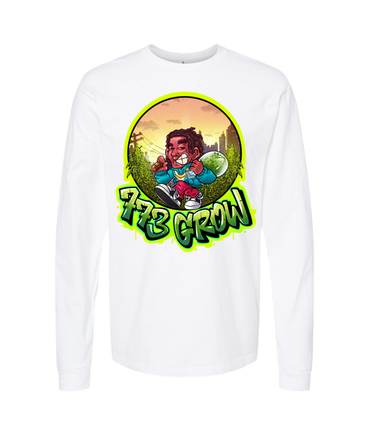 V-773GSTOP - GROW - White Long Sleeve T