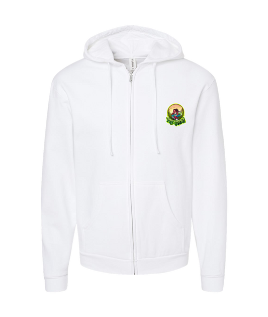 V-773GSTOP - GROW - White Zip Up Hoodie