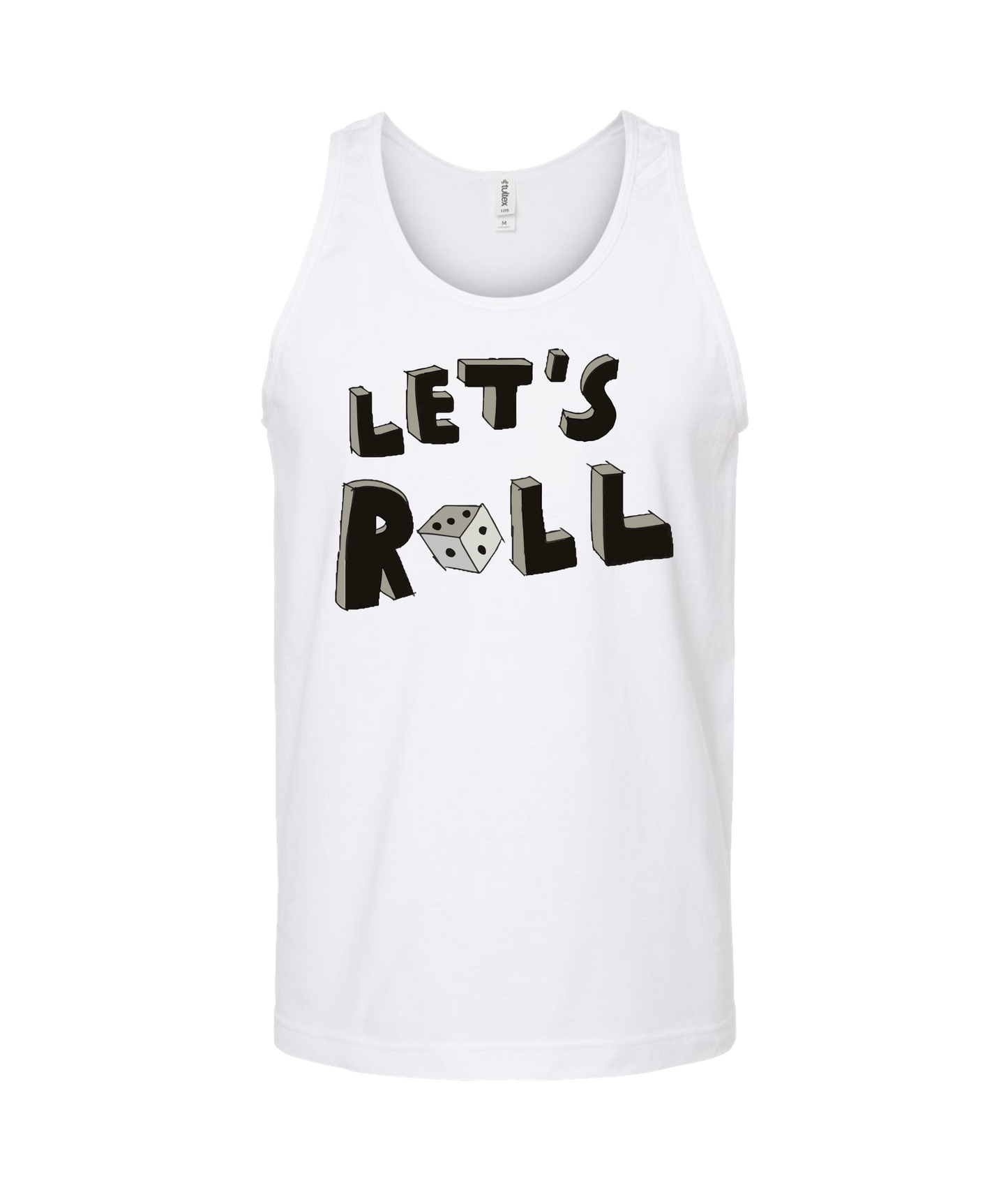 985Chris - Let's Roll - White Tank Top