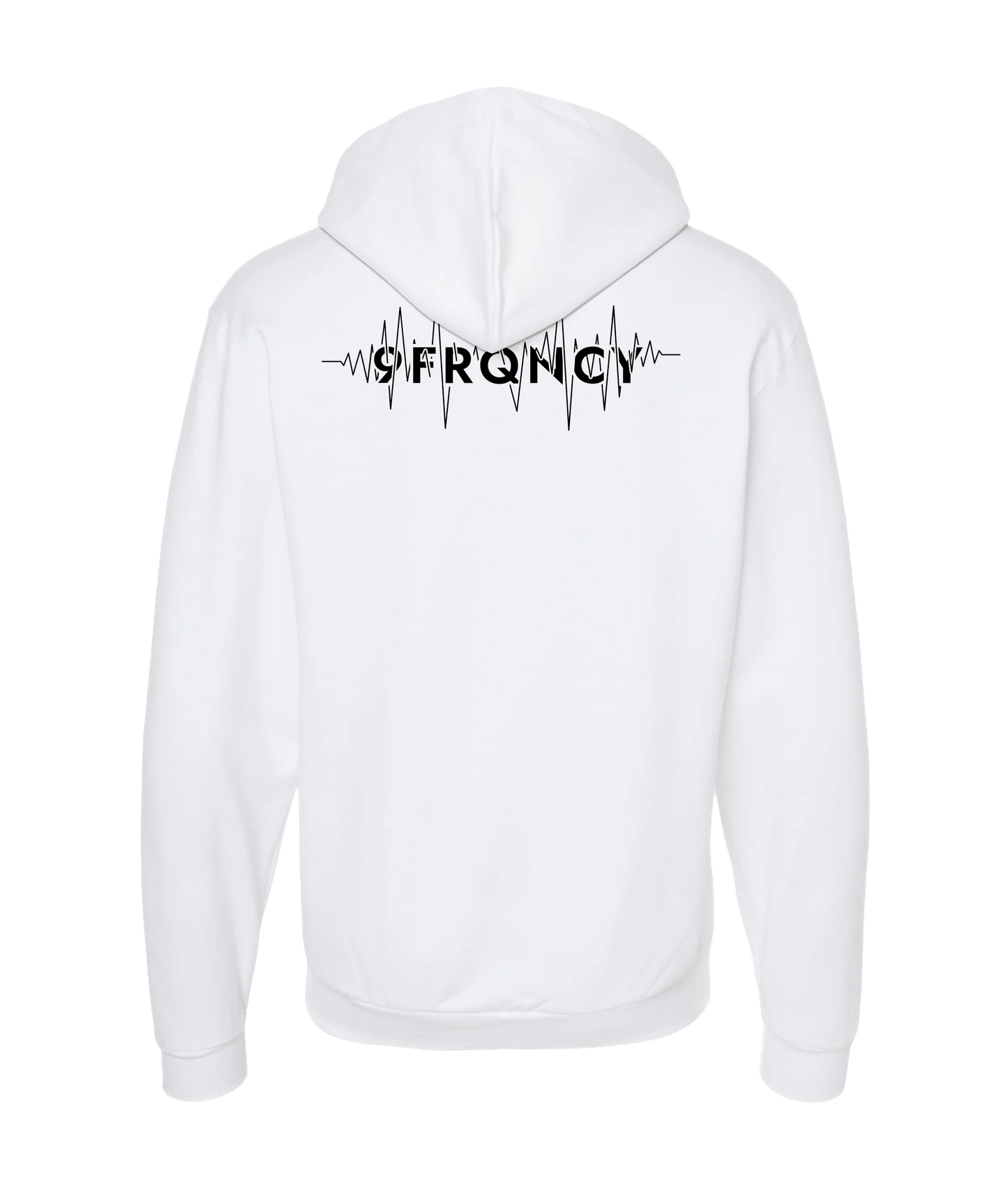 9frequency
 - Logo - White Zip Up Hoodie