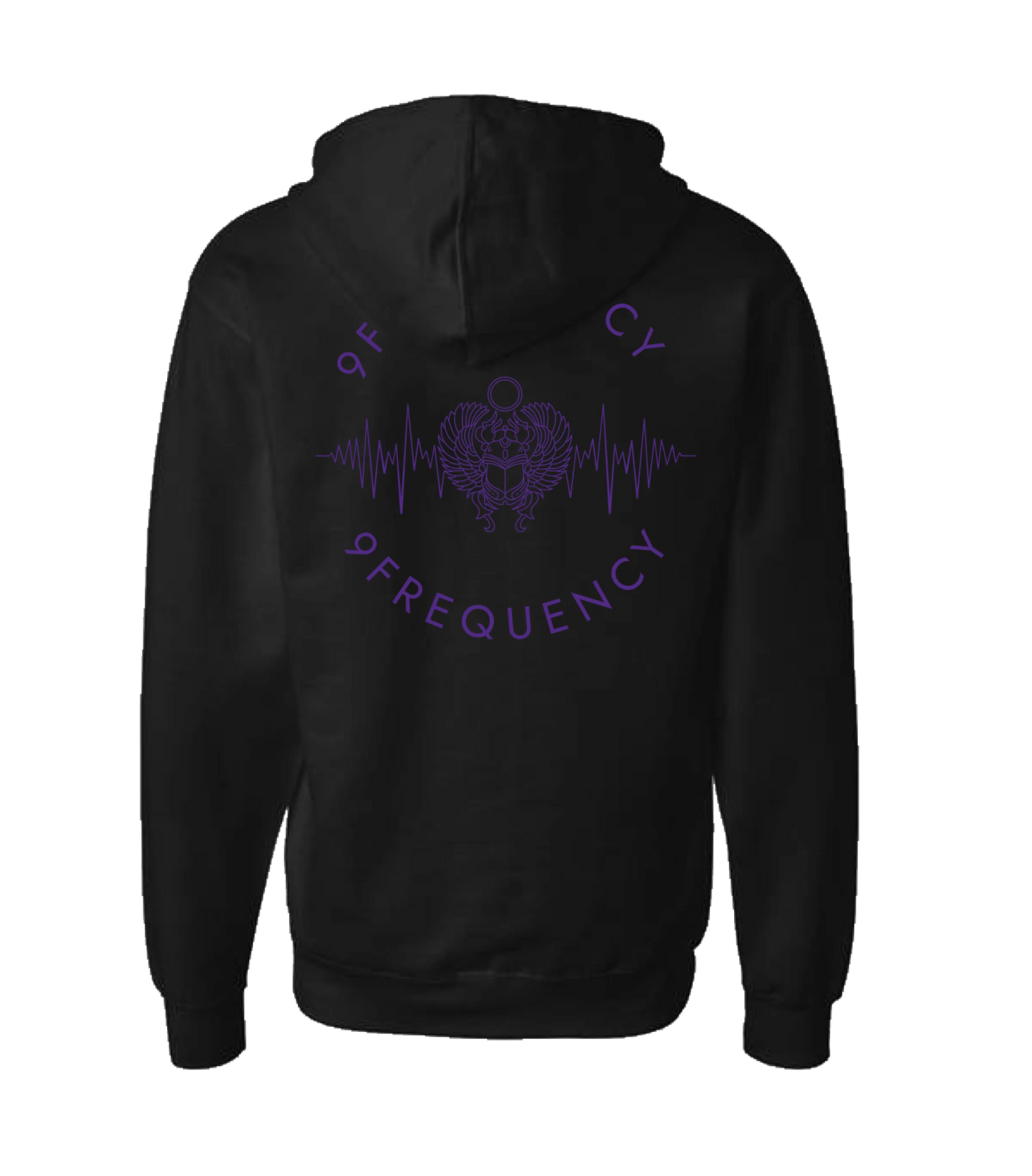 9frequency
 - Logo 2 - Black Zip Up Hoodie