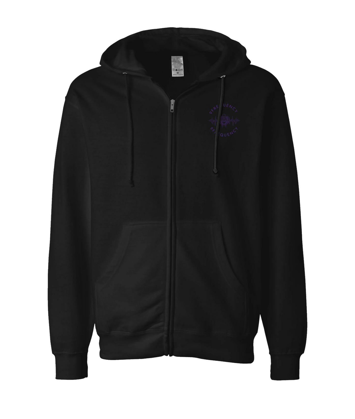 9frequency
 - Logo 2 - Black Zip Up Hoodie