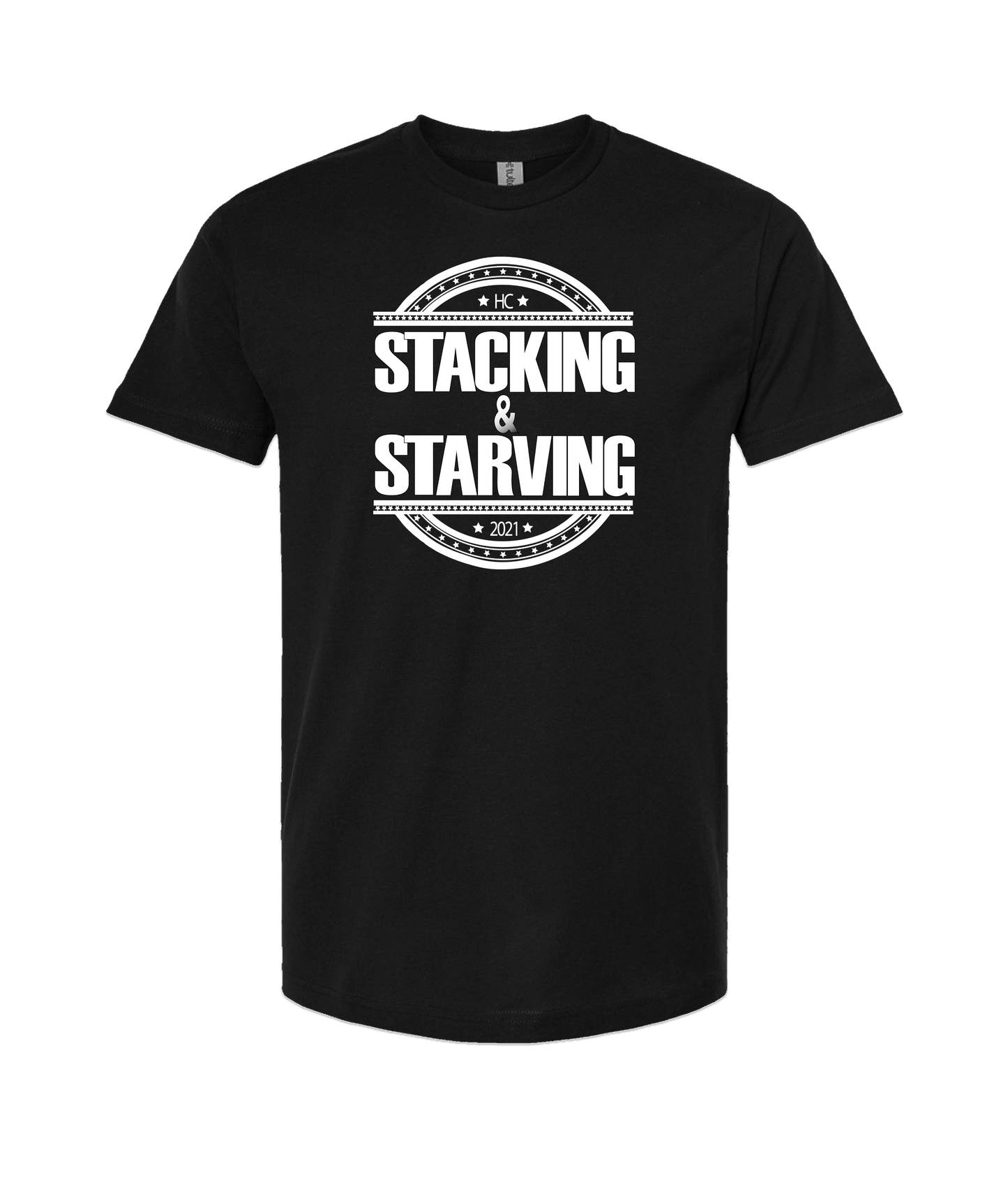 A1 Yolaman - Stacking & Starving - Black T-Shirt