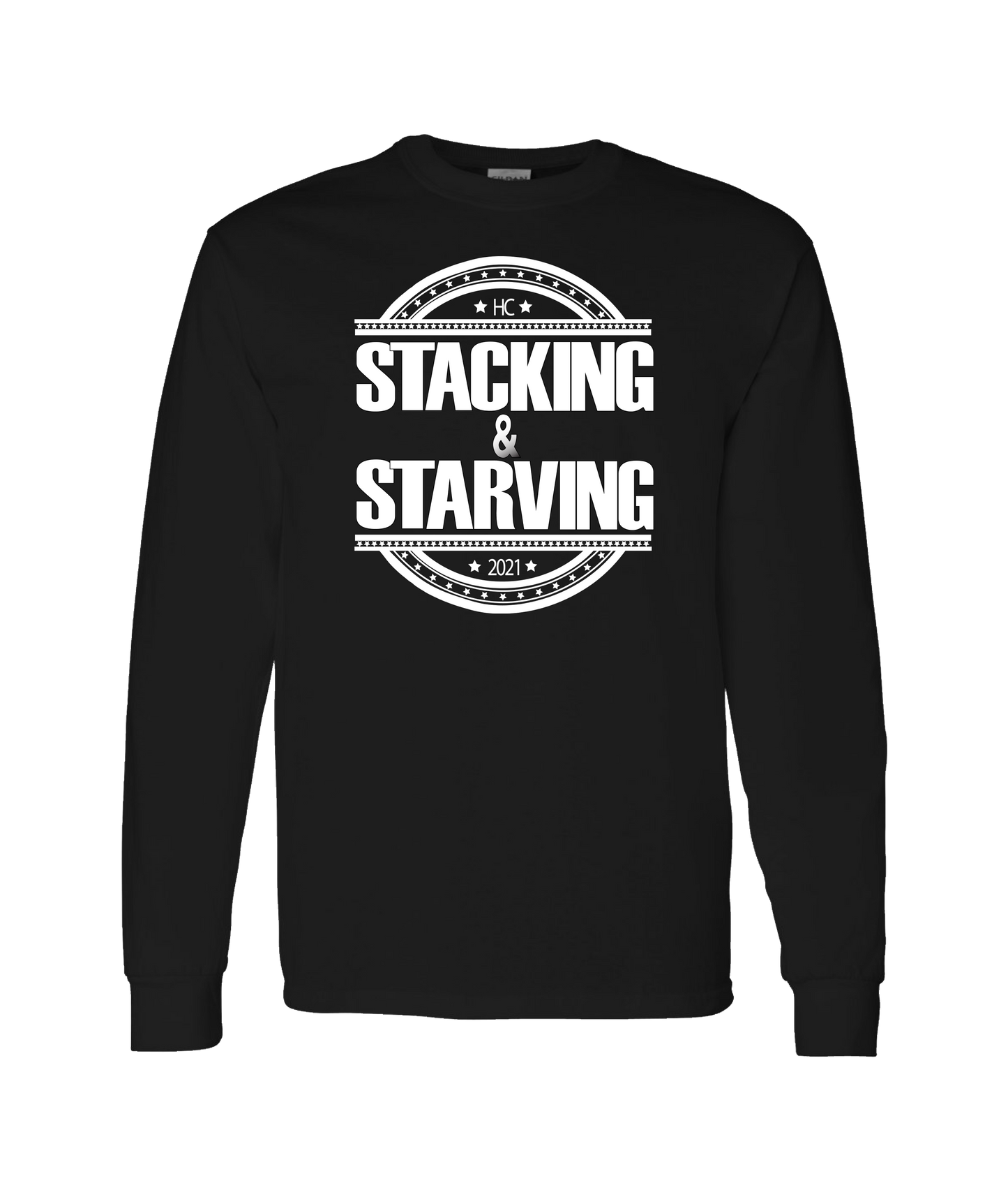A1 Yolaman - Stacking & Starving - Black Long Sleeve T