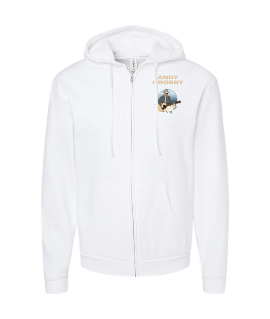 V-ACMTOP - 2 - White Zip Up Hoodie
