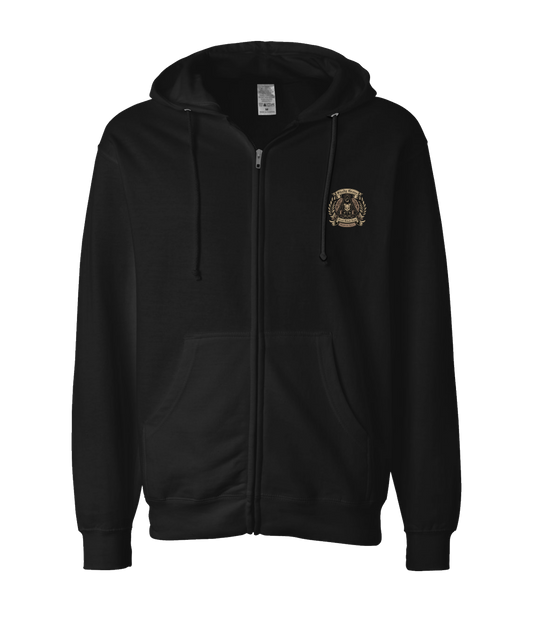 V-AFGTOP - SHADY GROVE - Black Zip Up Hoodie