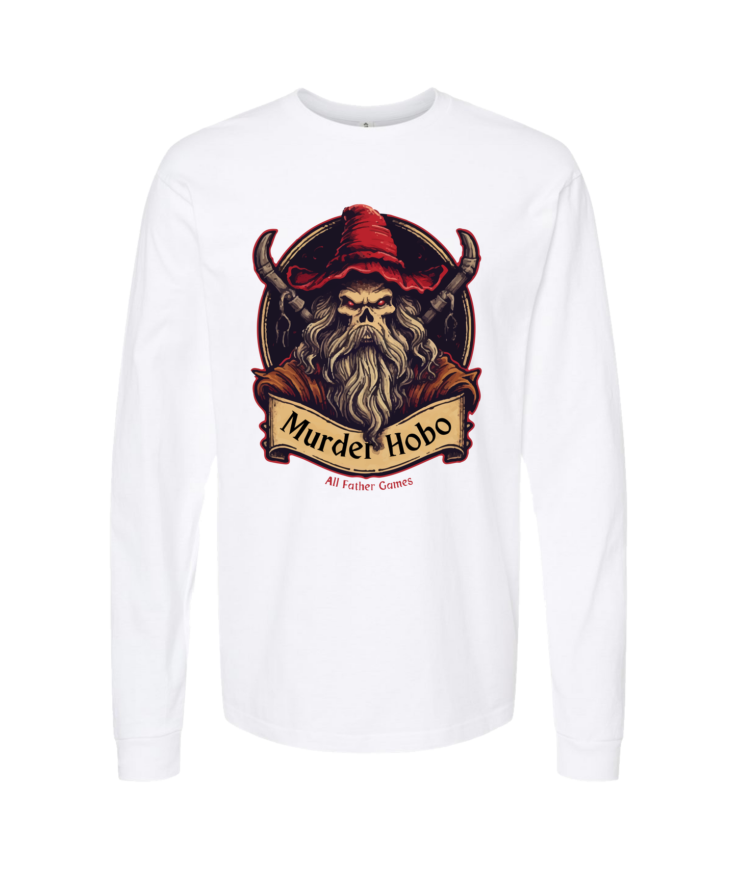 V-AFGTOP - MURDER HOBO - White Long Sleeve T