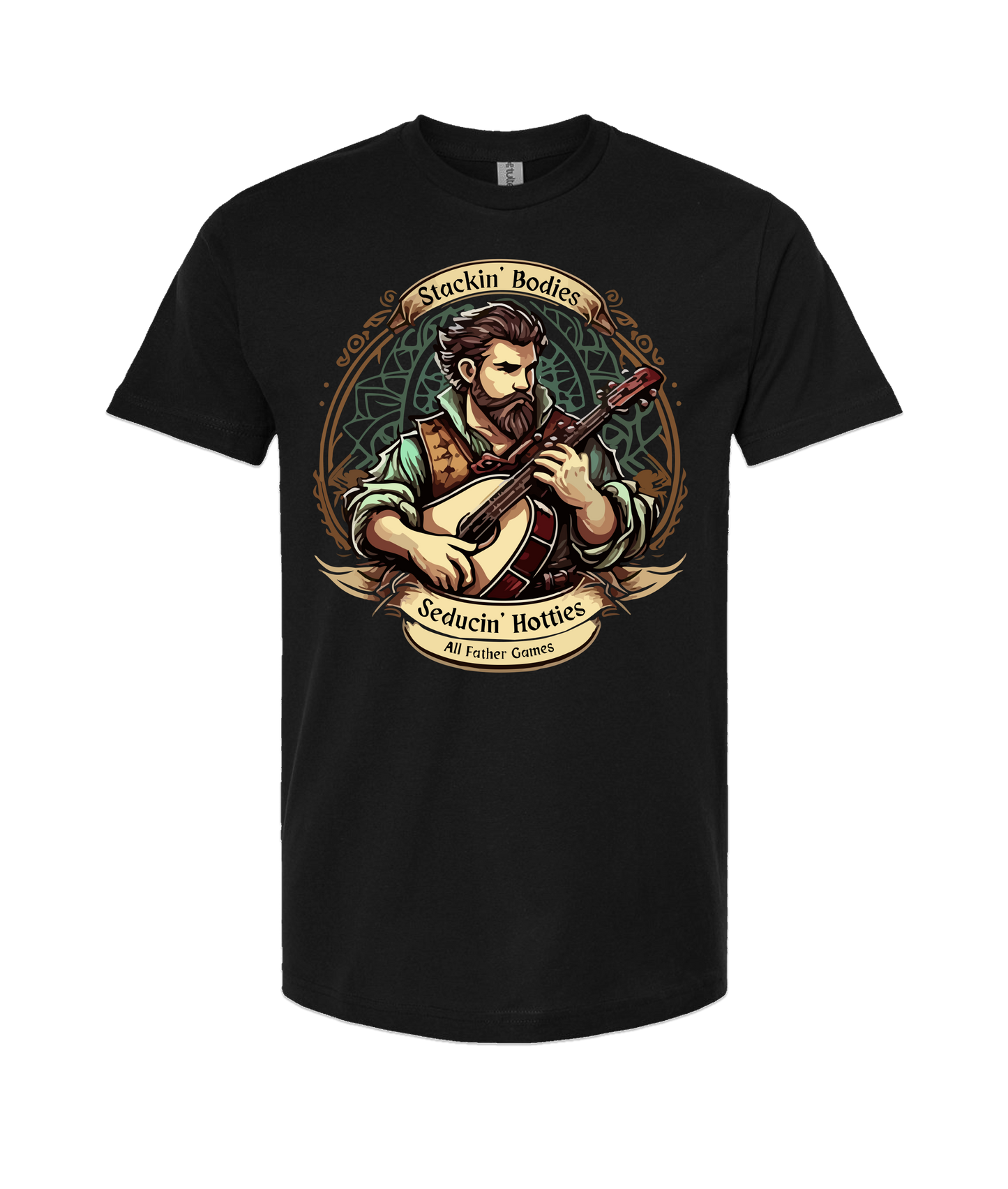 V-AFGTOP - STACKIN' & SEDUCTIN' - Black T-Shirt
