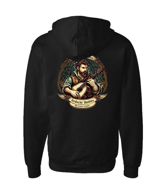 All Father Games - STACKIN' & SEDUCTIN' - Black Zip Up Hoodie