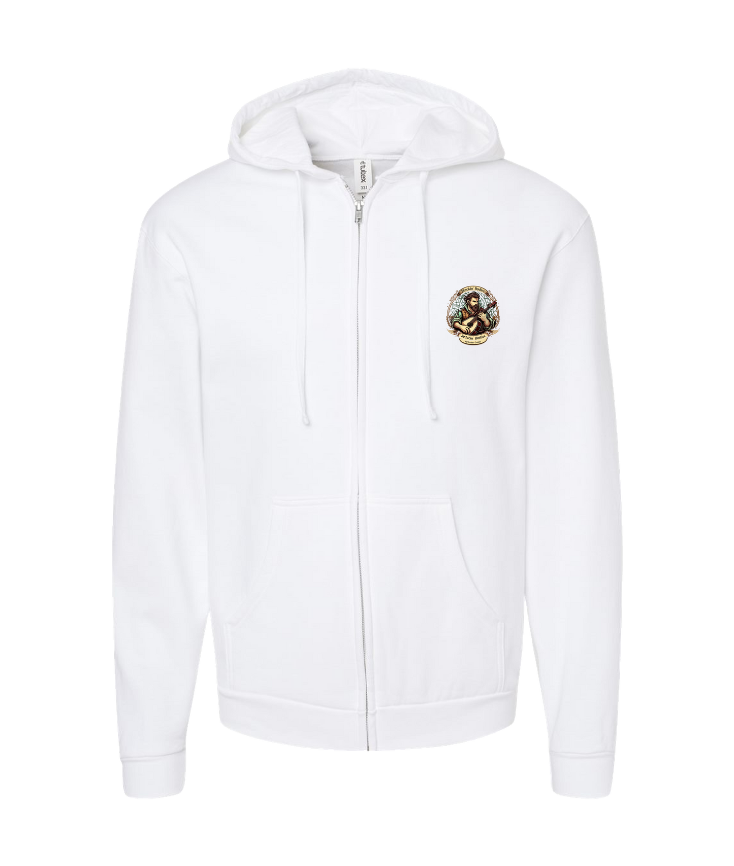 All Father Games - STACKIN' & SEDUCTIN' - White Zip Up Hoodie