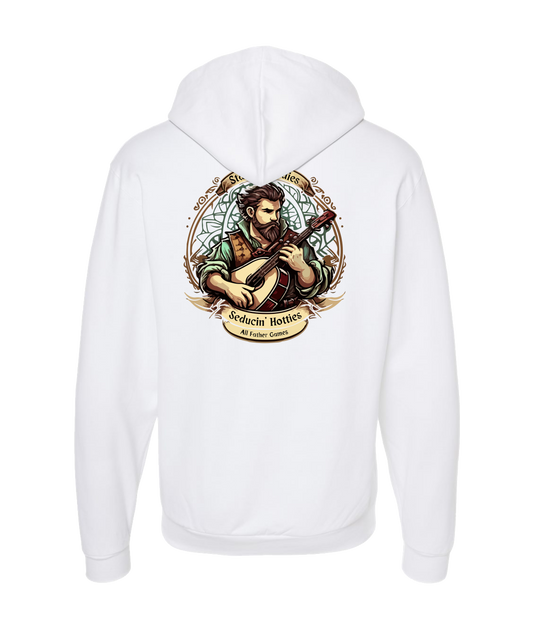 All Father Games - STACKIN' & SEDUCTIN' - White Zip Up Hoodie