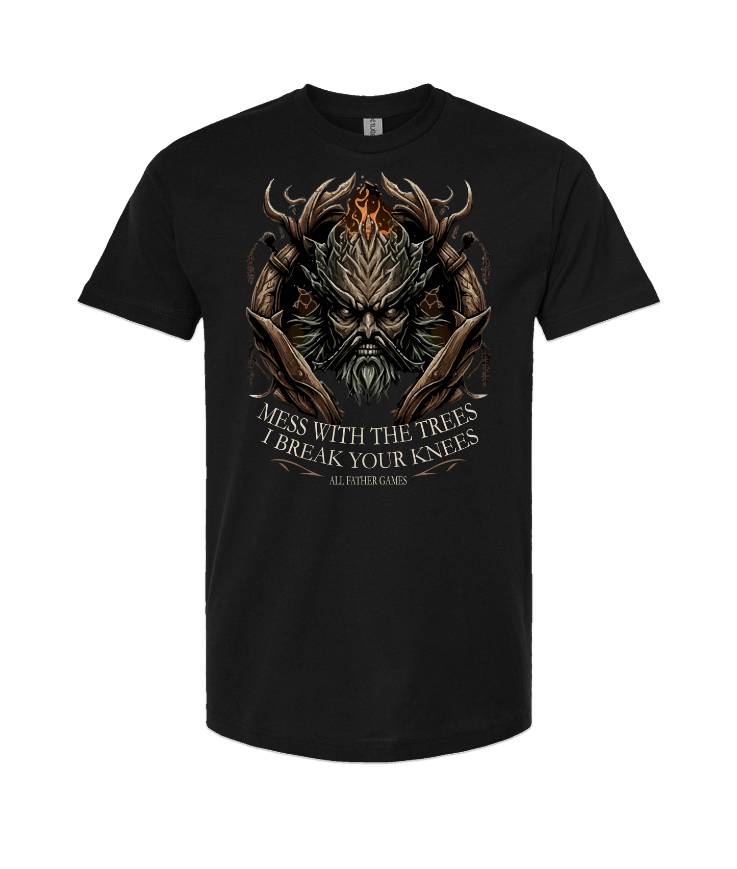 V-AFGTOP - DON'T MESS WITH TREES - Black T-Shirt