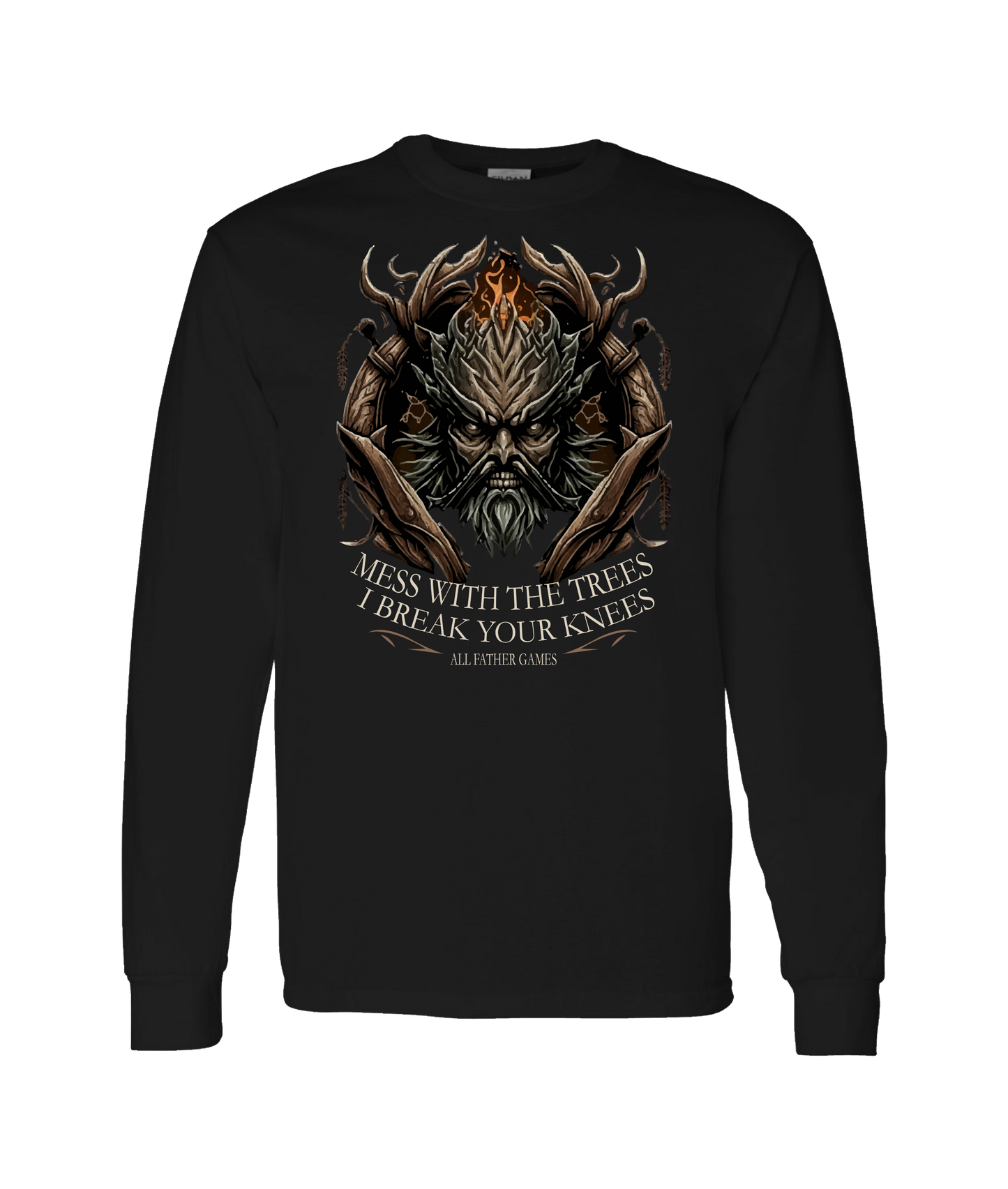 V-AFGTOP - DON'T MESS WITH TREES - Black Long Sleeve T