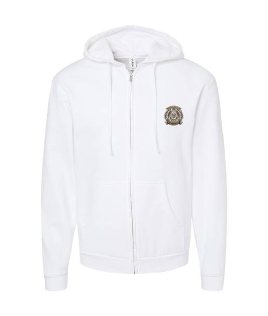 V-AFGTOP - SHADY GROVE - White Zip Up Hoodie