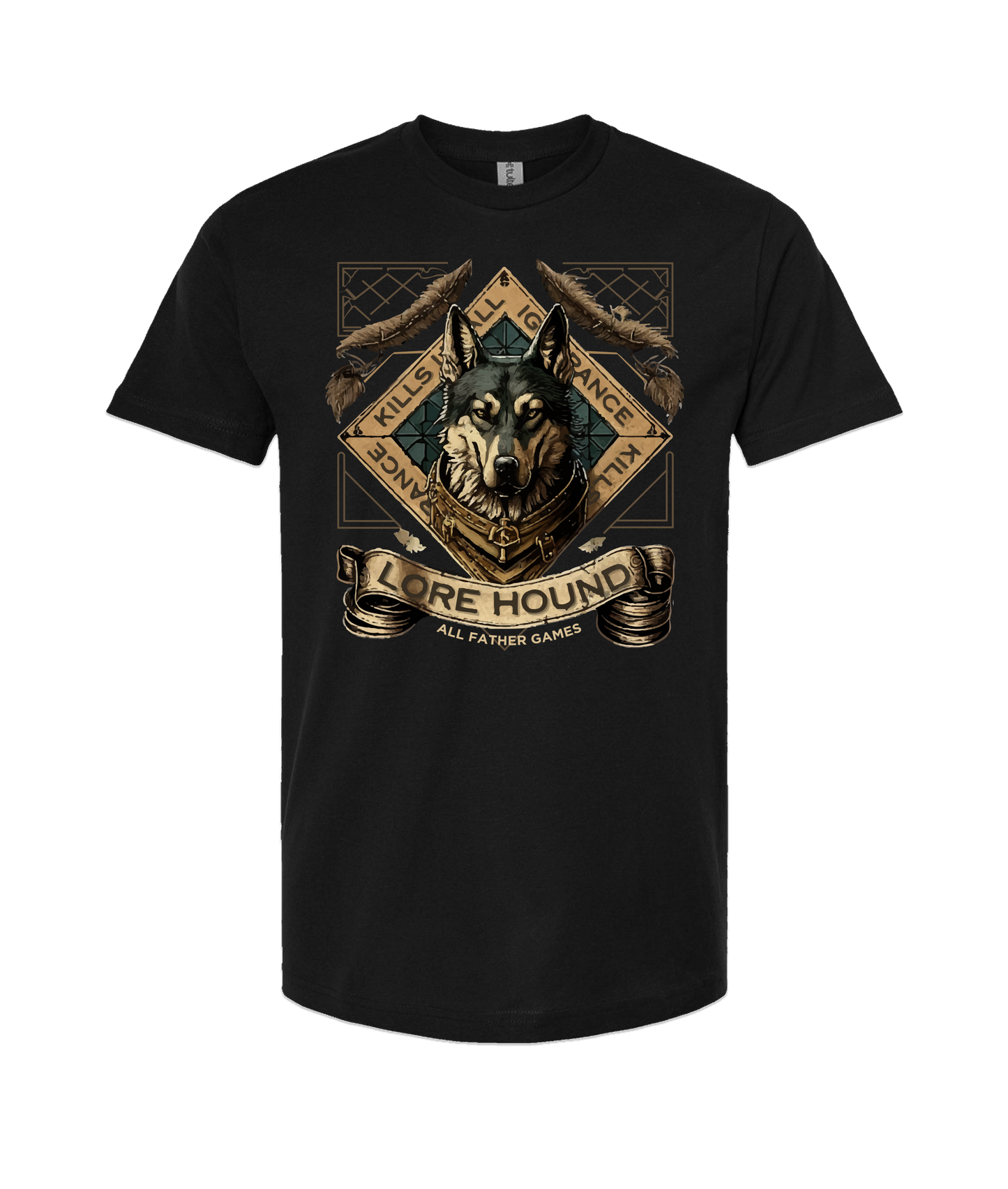 V-AFGTOP - LORE HOUND - Black T-Shirt