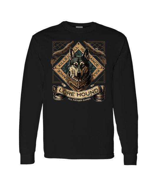 All Father Games - LORE HOUND - Black Long Sleeve T