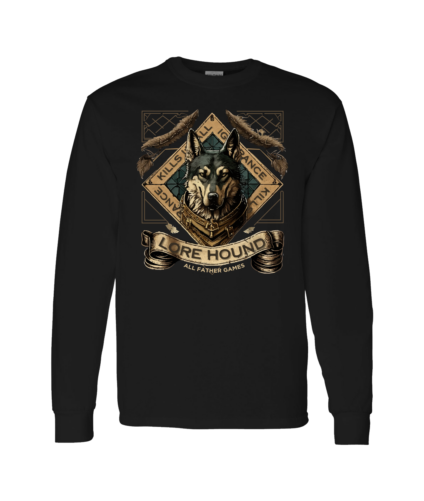 V-AFGTOP - LORE HOUND - Black Long Sleeve T