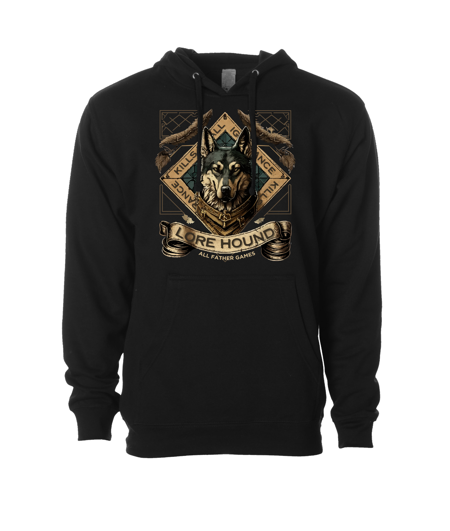 V-AFGTOP - LORE HOUND - Black Hoodie