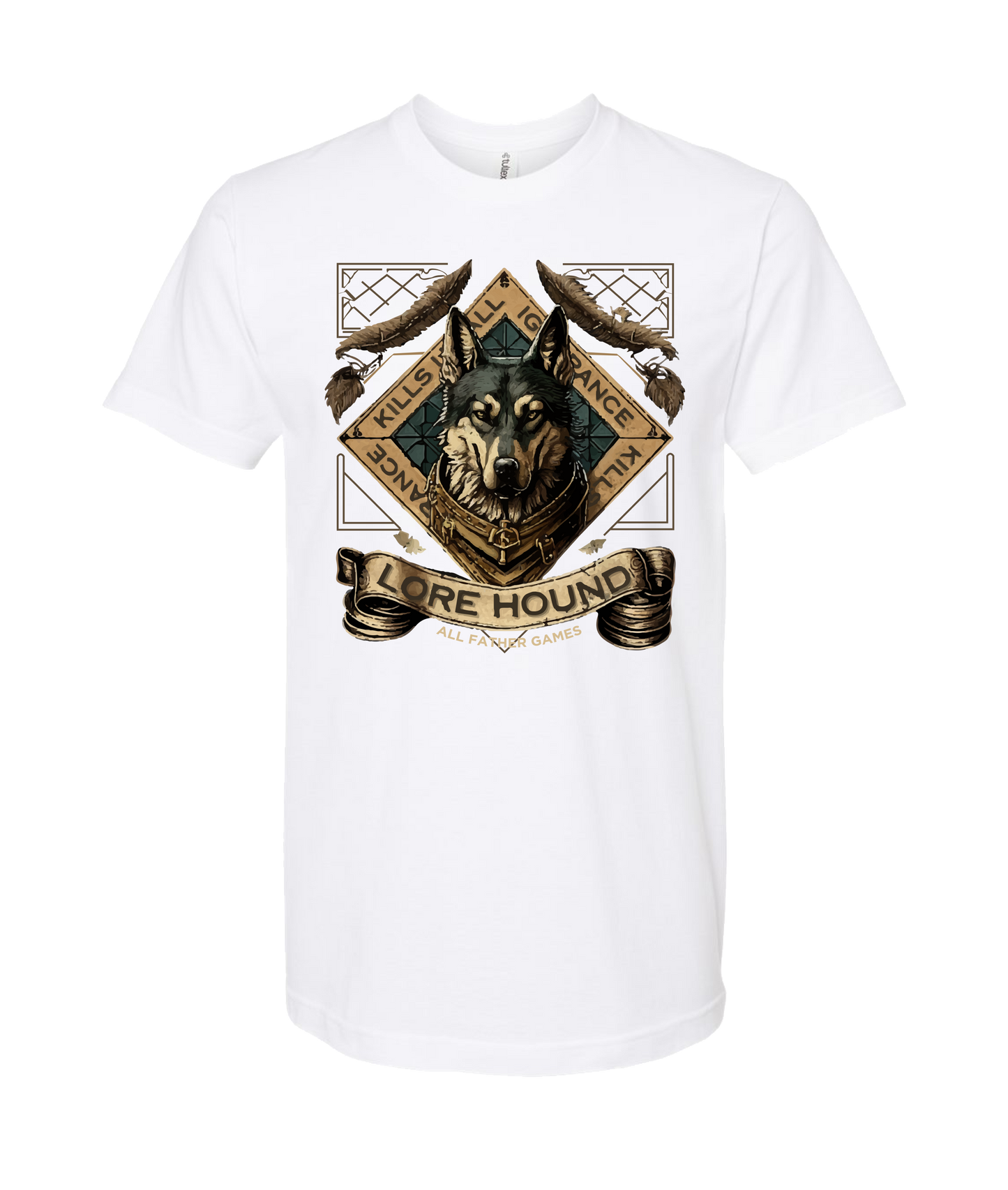 V-AFGTOP - LORE HOUND - White T-Shirt