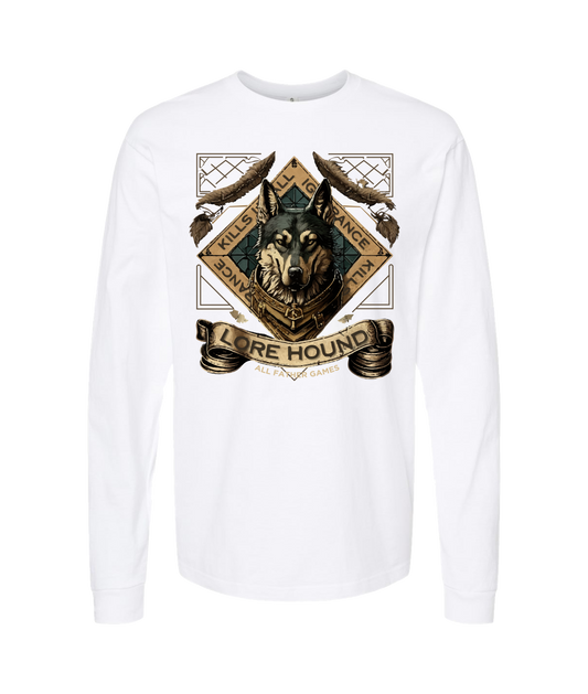All Father Games - LORE HOUND - White Long Sleeve T