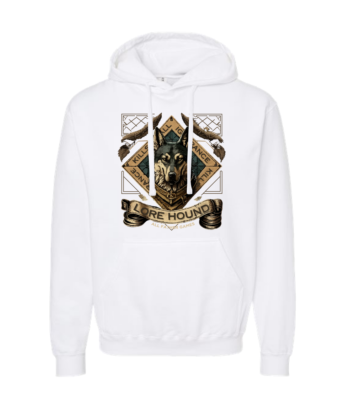 All Father Games - LORE HOUND - White Hoodie