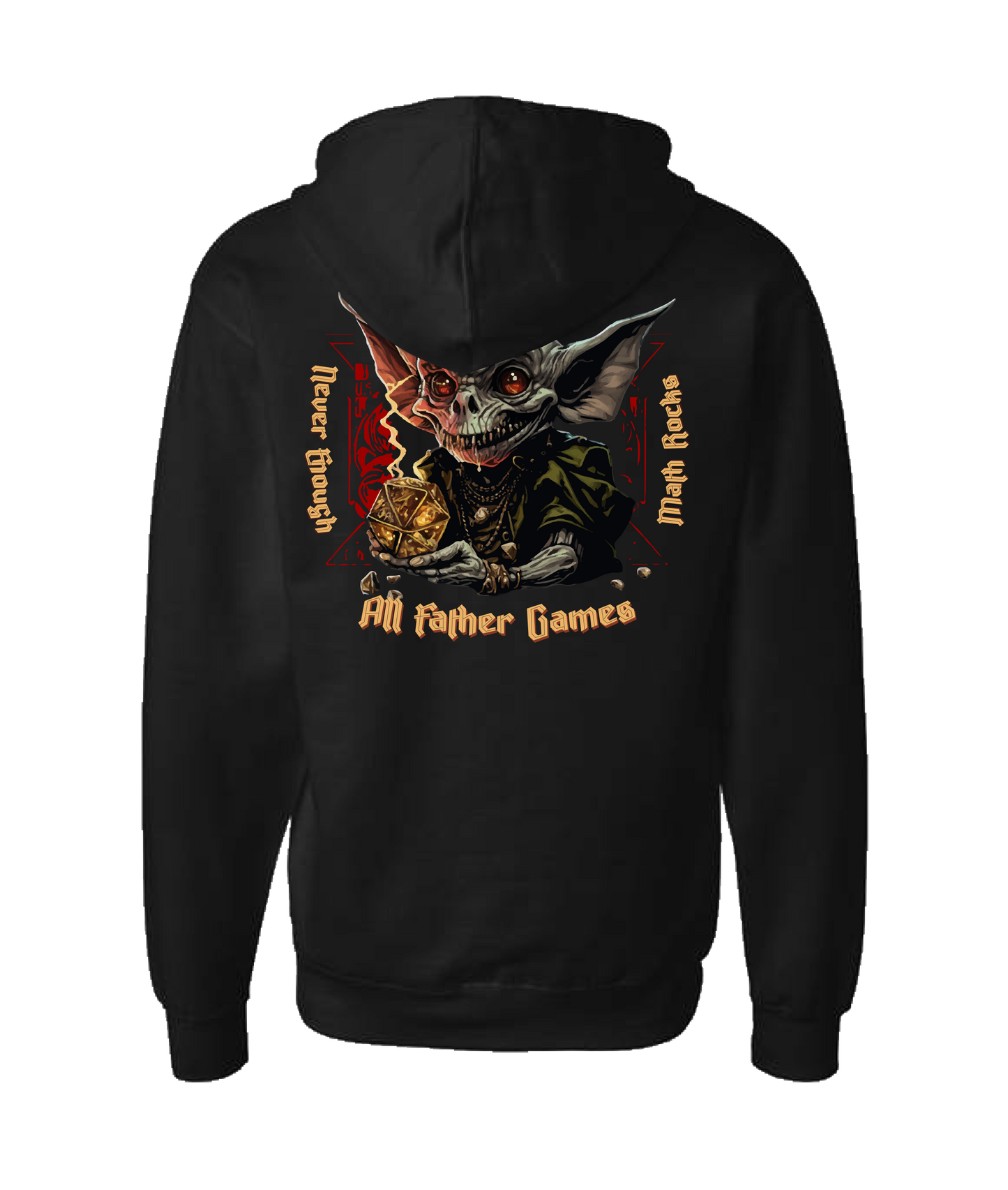 V-AFGTOP - DICE GOBLIN - Black Zip Up Hoodie