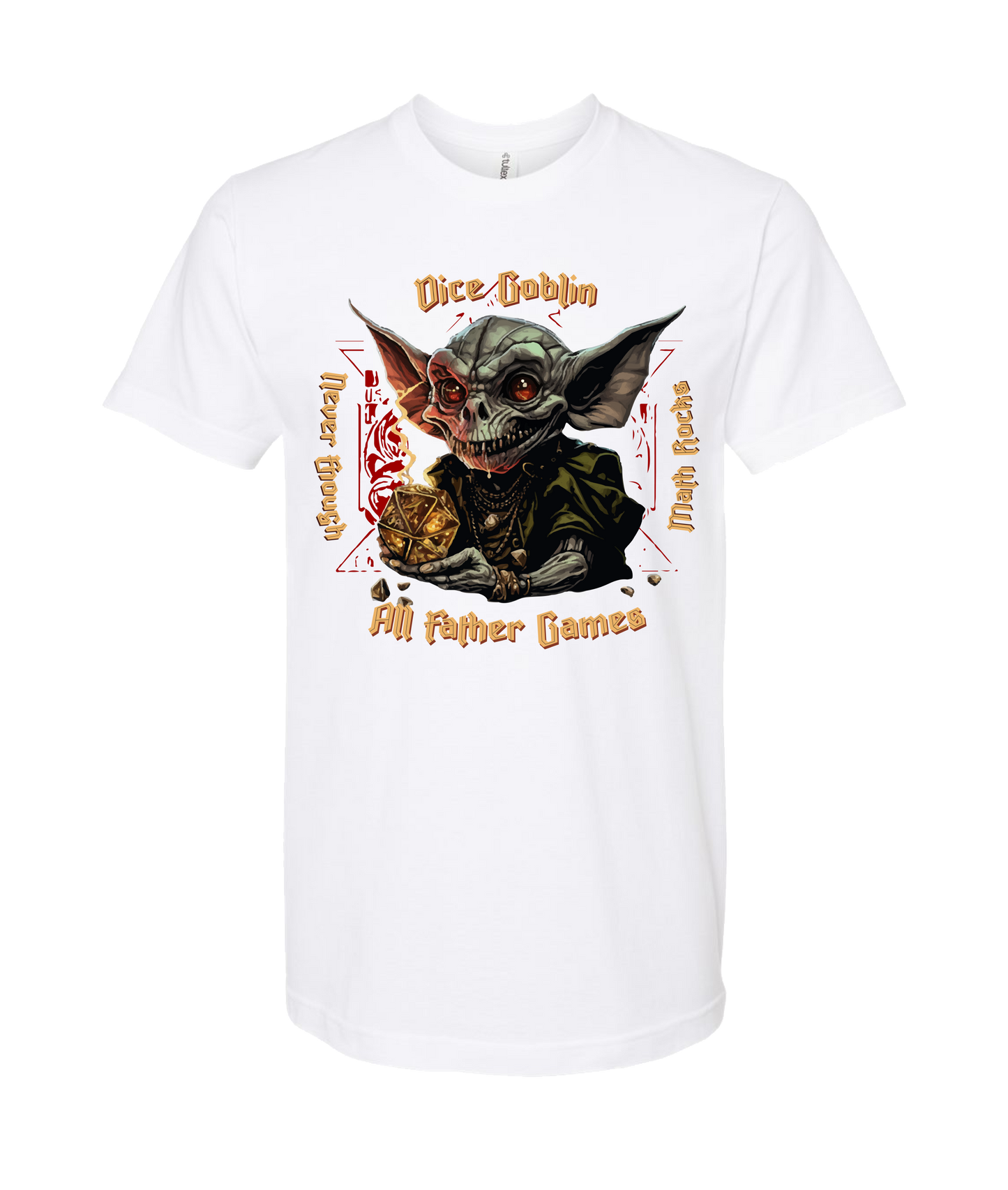 V-AFGTOP - DICE GOBLIN - White T-Shirt