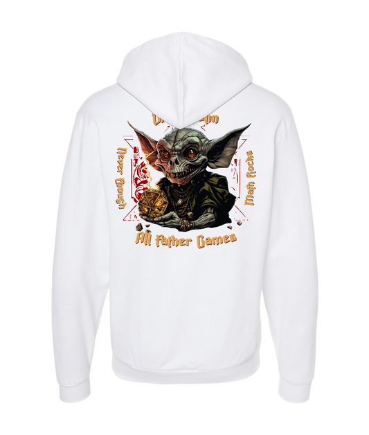 V-AFGTOP - DICE GOBLIN - White Zip Up Hoodie