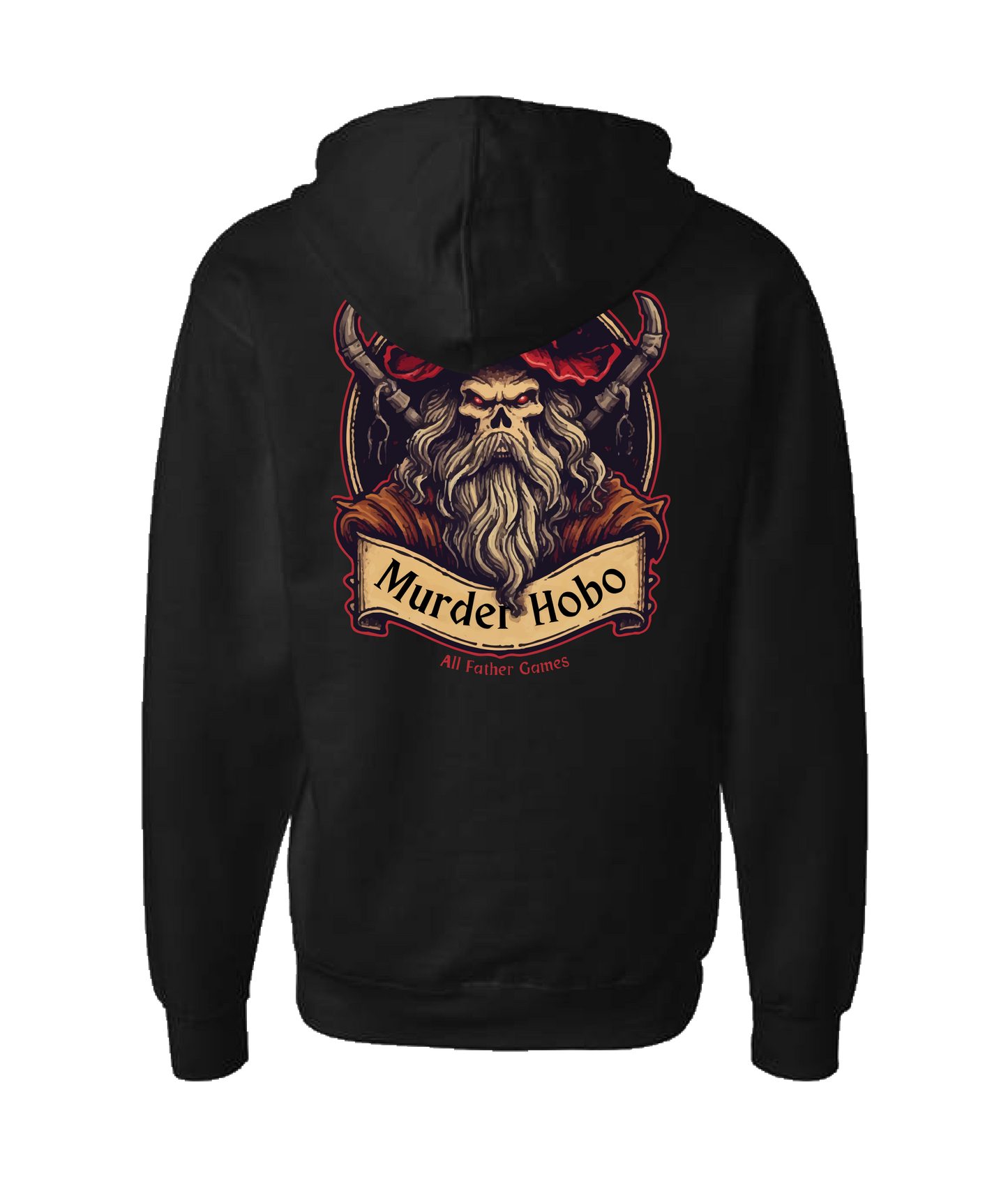 All Father Games - MURDER HOBO - Black Zip Up Hoodie