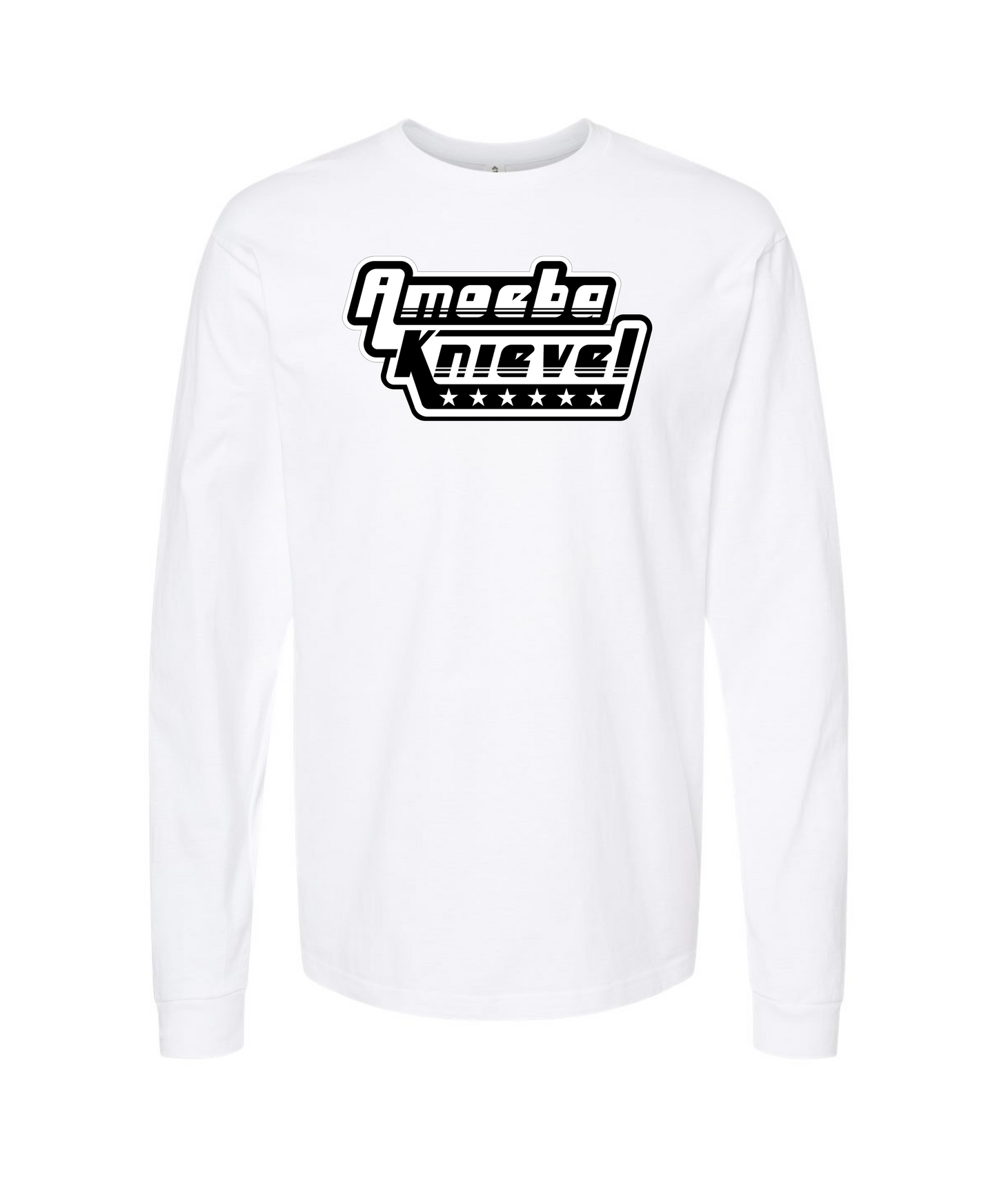Amoeba Knievel Merch 'N Stuff - Logo - White Long Sleeve T