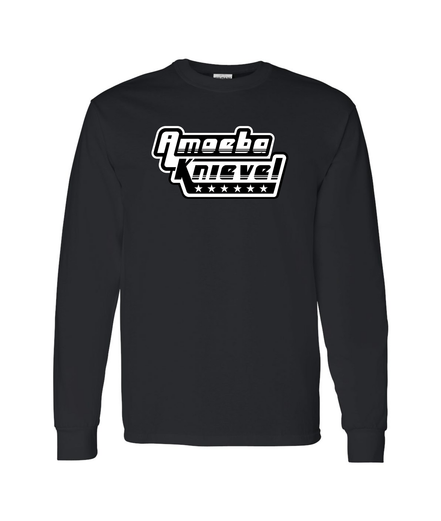 Amoeba Knievel Merch 'N Stuff - Logo - Black Long Sleeve T