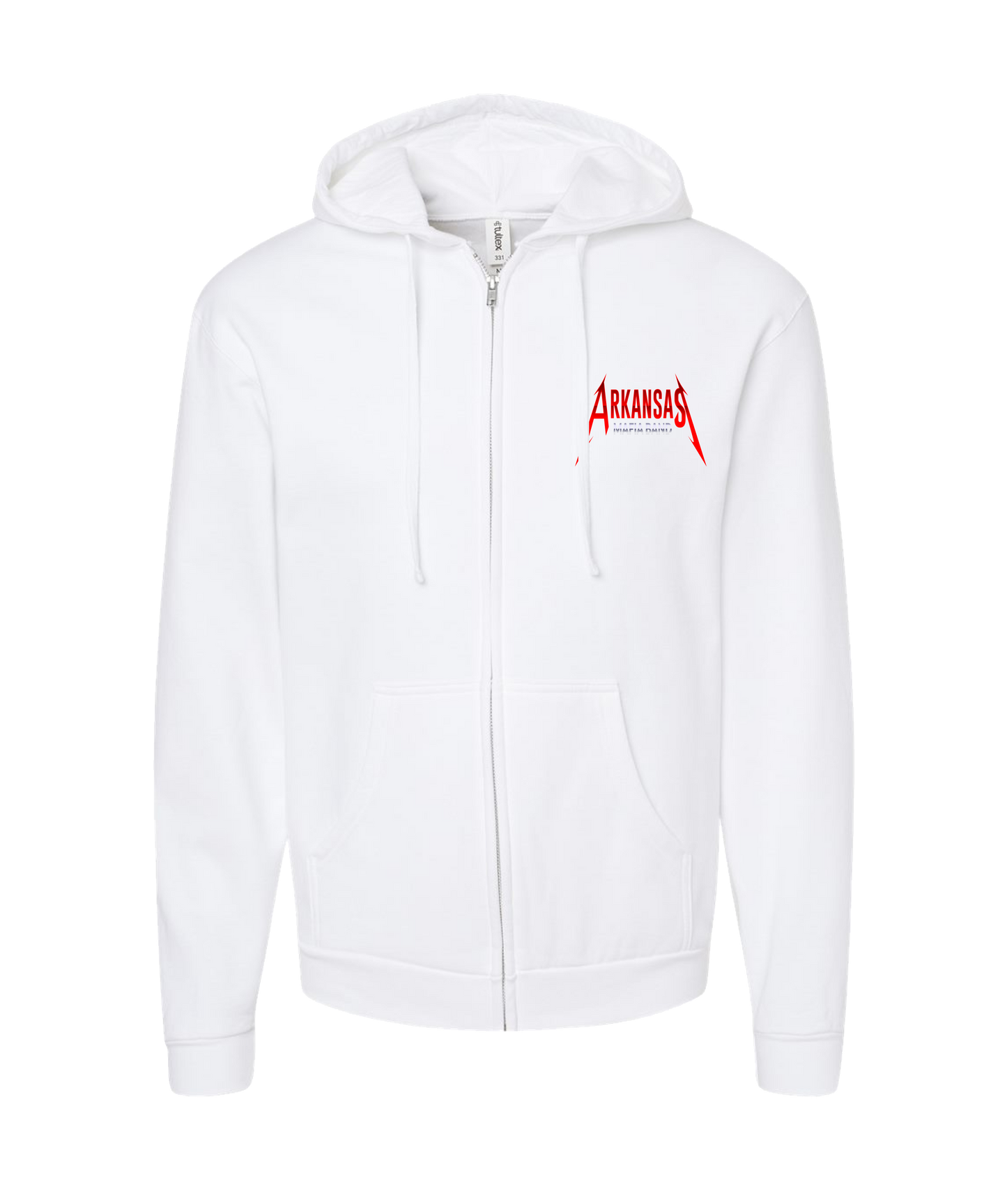 V-AMBTOP - LOGO 1 - White Zip Up Hoodie
