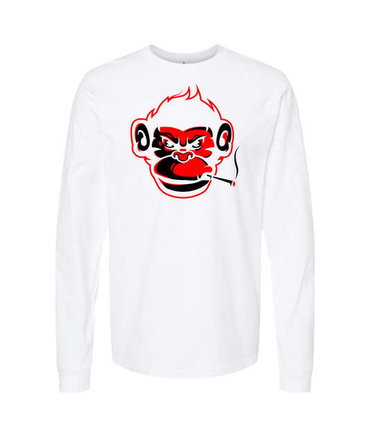 AudioMonkeys - Mean Muggin - White Long Sleeve T
