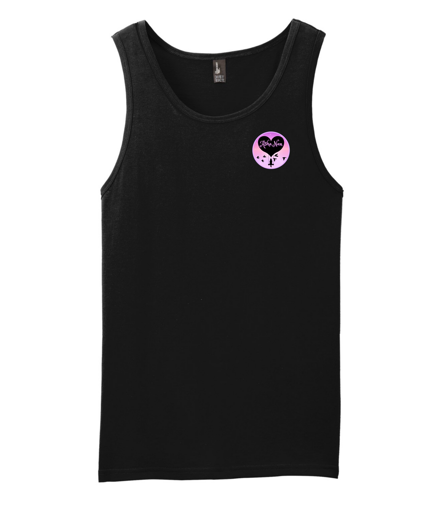 Asha Nan - Logo - Black Tank Top