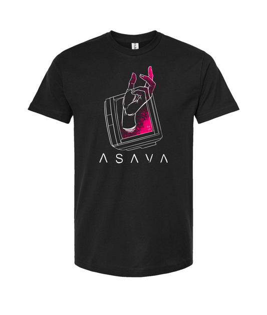 ASAVA - Phone Hand - Black T-Shirt
