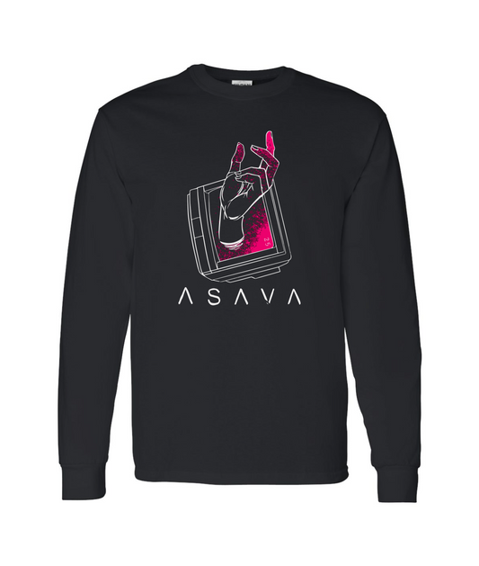 ASAVA - Phone Hand - Black Long Sleeve T