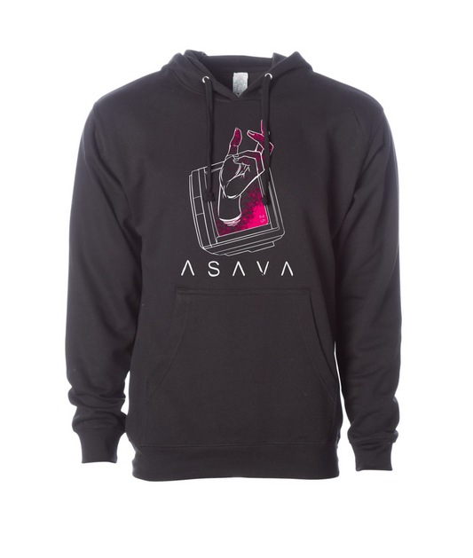 ASAVA - Phone Hand - Black Hoodie