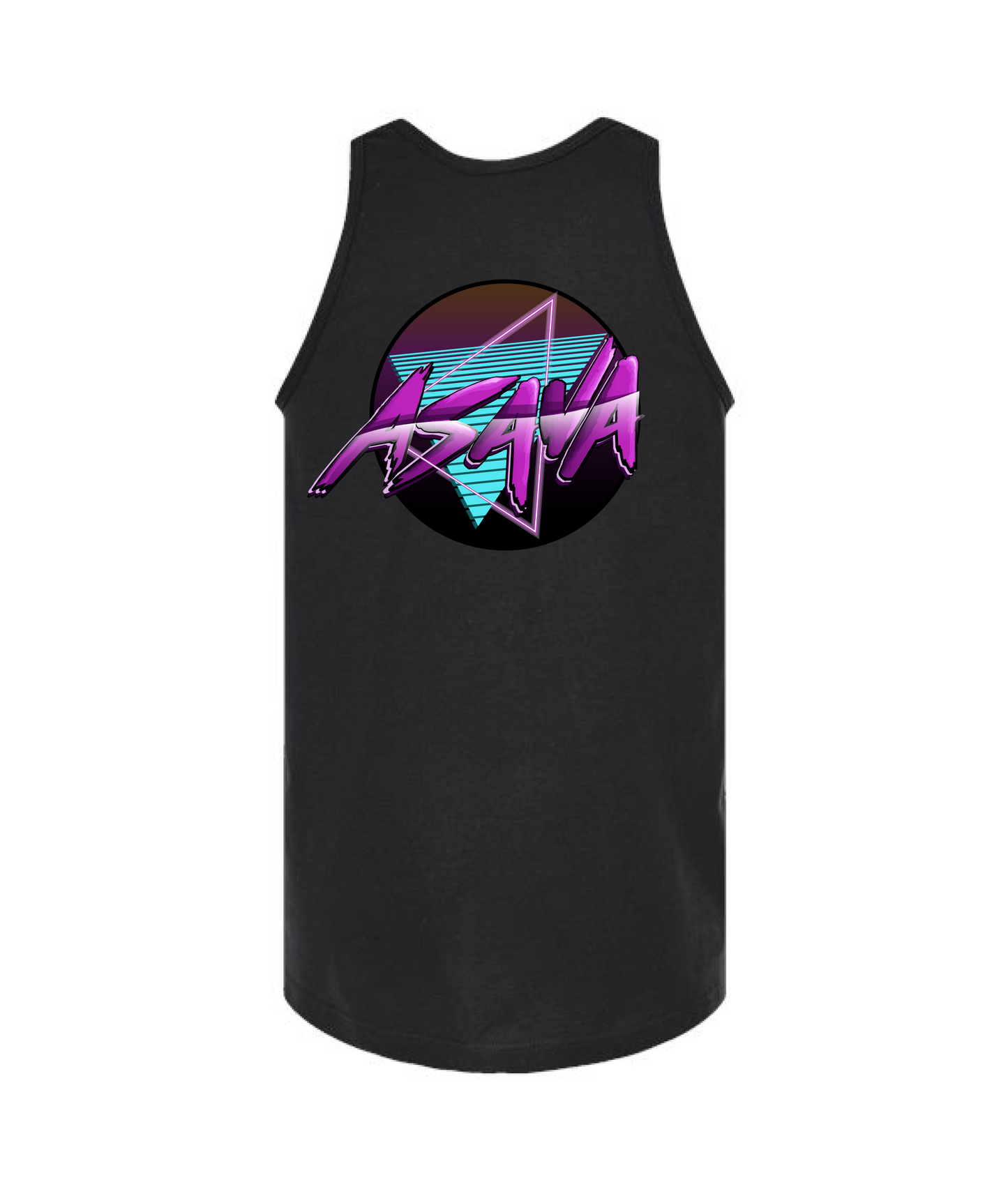 V-ASATOP - CIRCLE LOGO - Black Tank Top