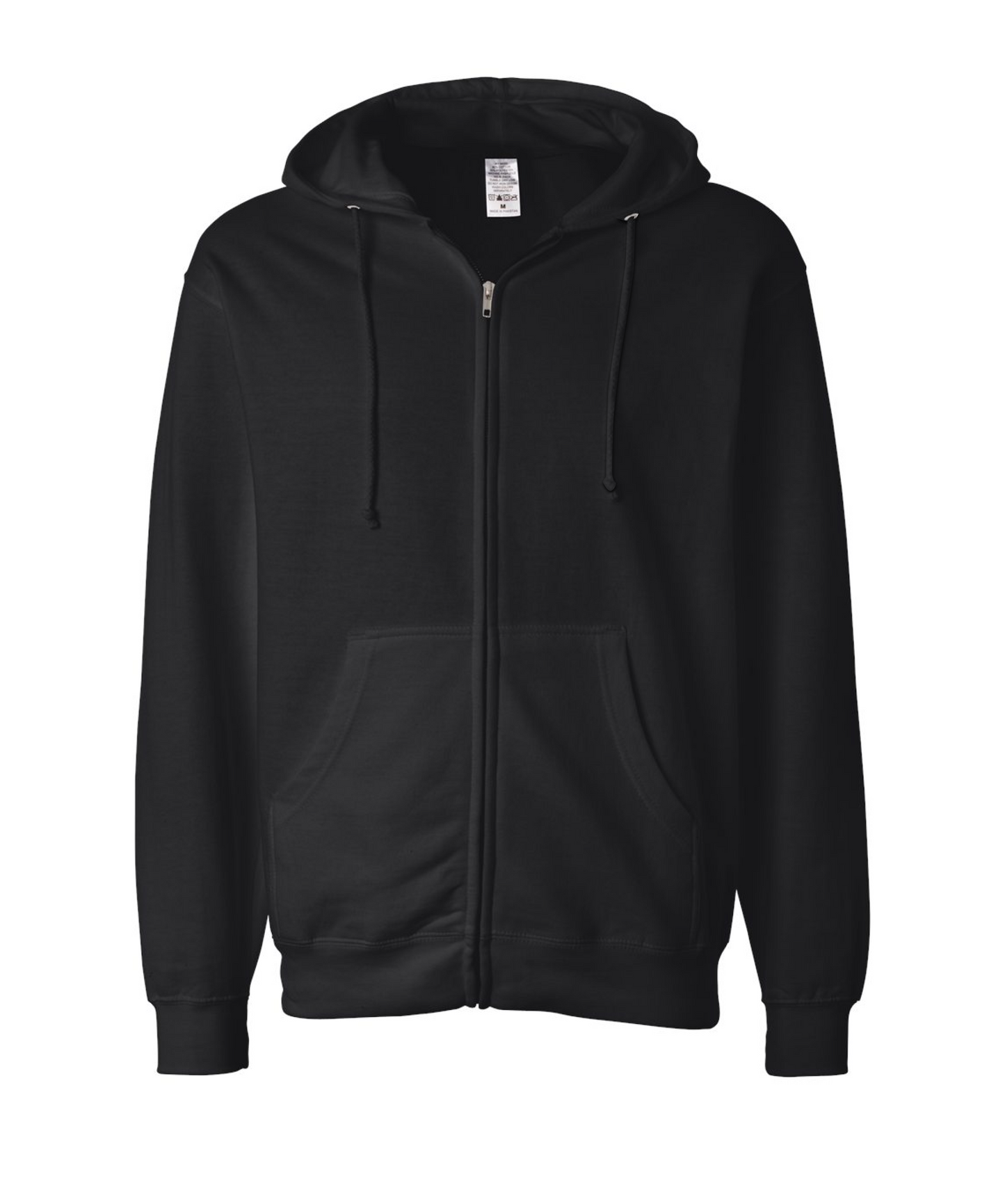 V-ASATOP - CIRCLE LOGO - Black Zip Up Hoodie