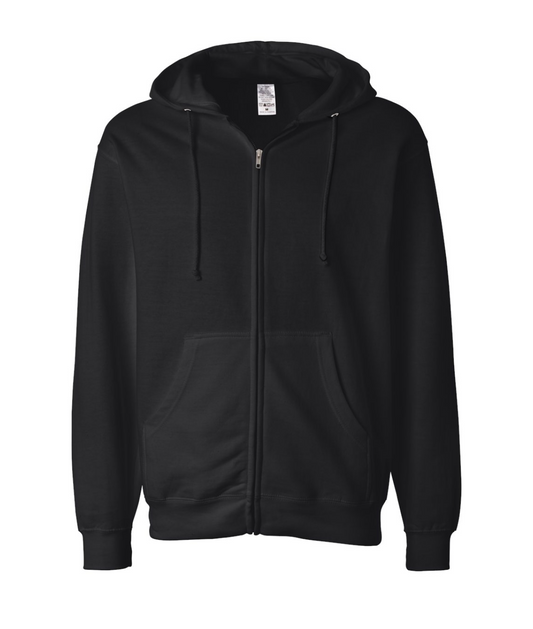 V-ASATOP - CIRCLE LOGO - Black Zip Up Hoodie