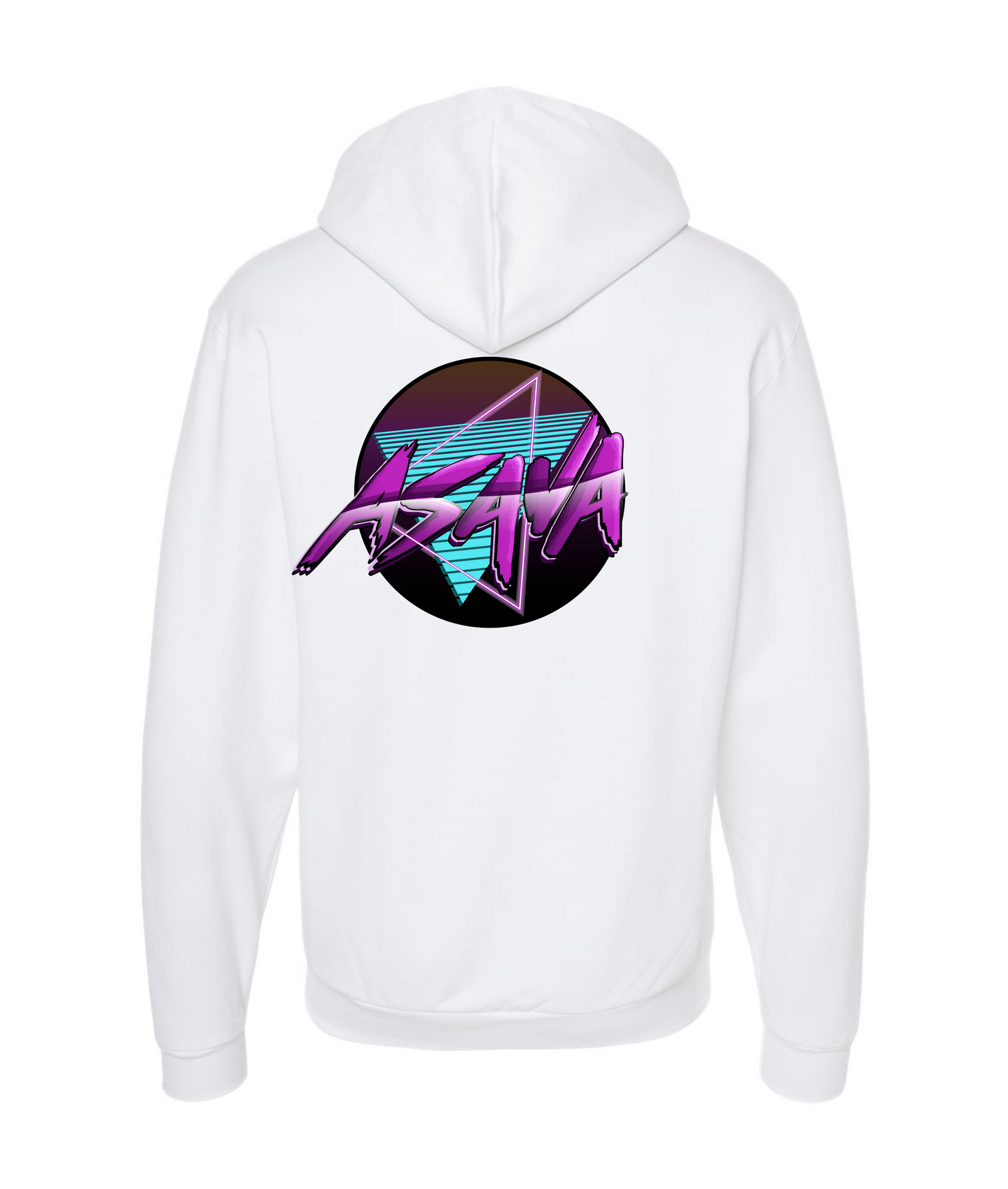 V-ASATOP - CIRCLE LOGO - White Zip Up Hoodie