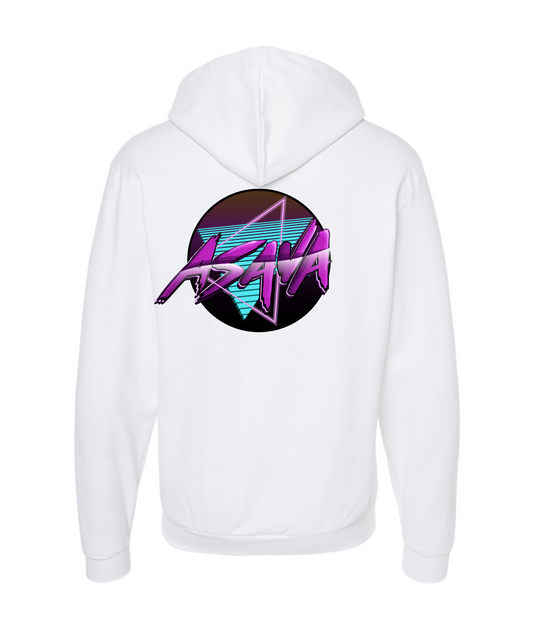 V-ASATOP - CIRCLE LOGO - White Zip Up Hoodie