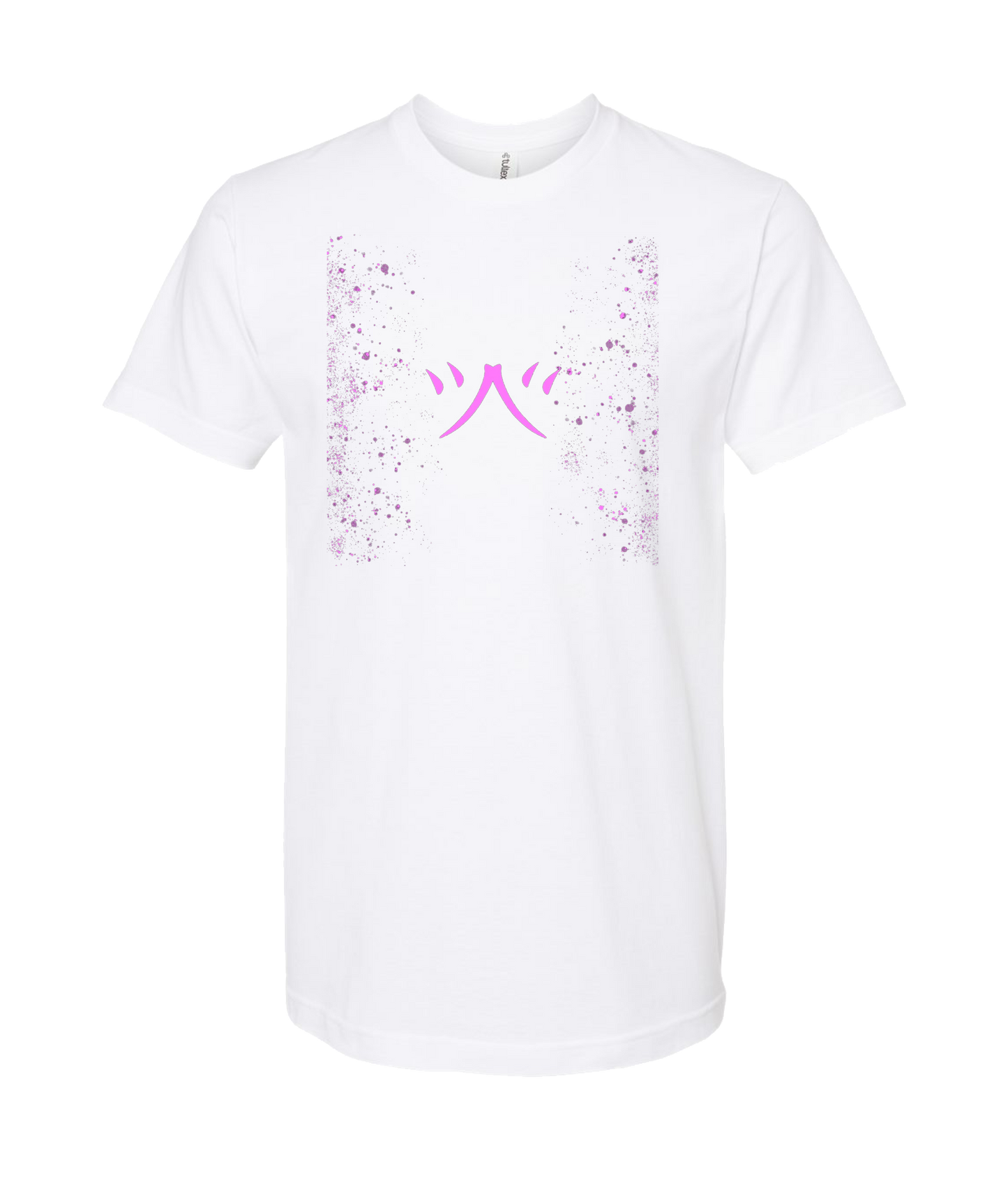 atomicclothing.com - Pink Splatter - White T Shirt
