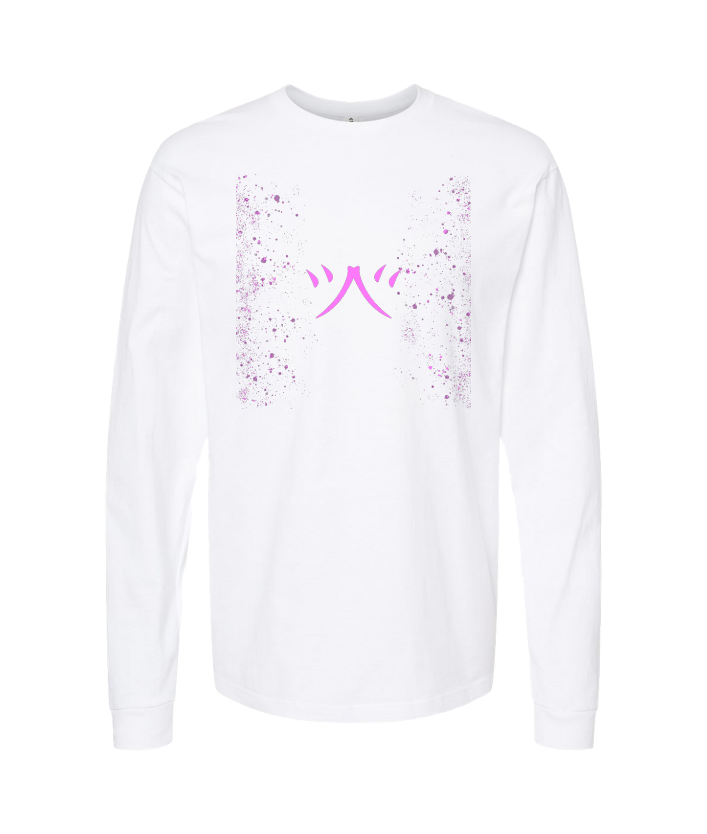 atomicclothing.com - Pink Splatter - White Long Sleeve T
