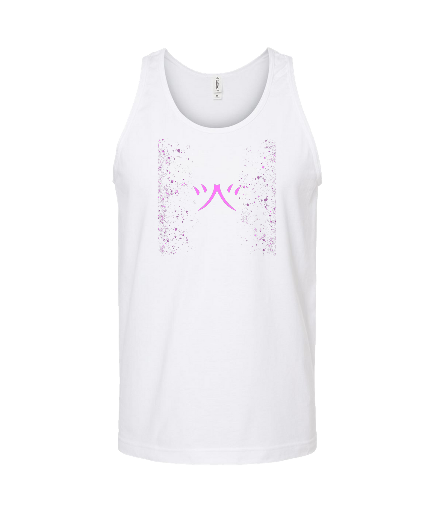 atomicclothing.com - Pink Splatter - White Tank Top